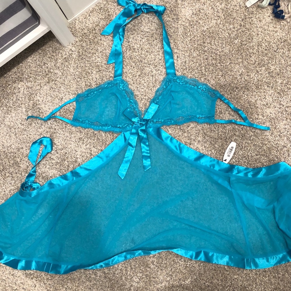 Adore Me Blue Lingerie Tie Abrams New